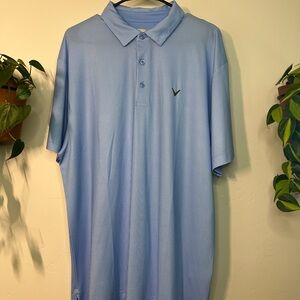 Callaway Light Blue Checkered Polo Shirt